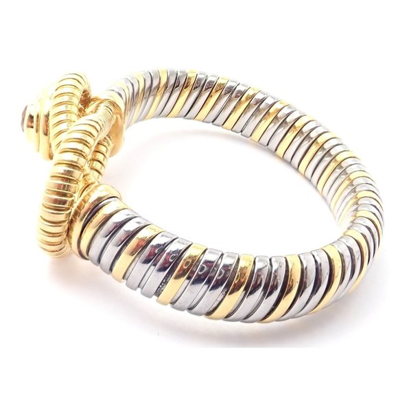 Authentic Cartier Hercules Knot 18k Yellow Gold Stainless Steel Citrine Bracelet - Picture 4 of 12